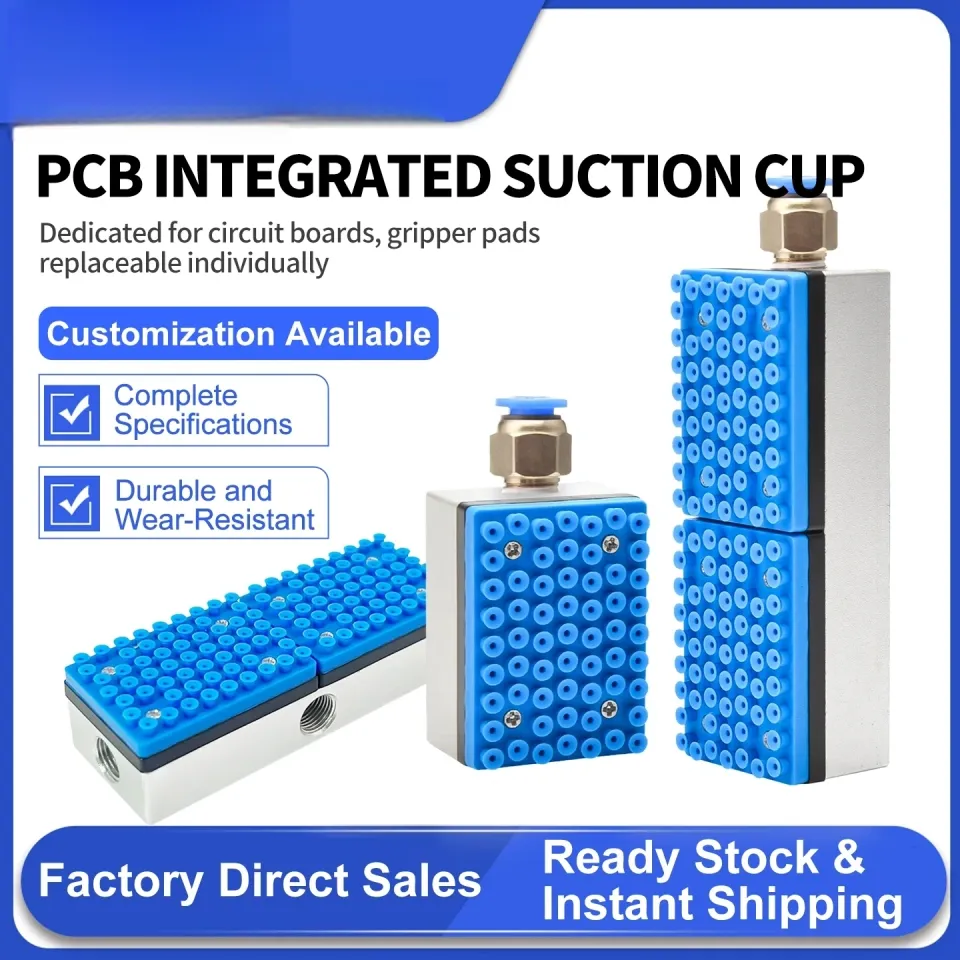 integrated pneumatic industrial vacuum suction cup, mini pad specially for PCBs - for small-size irregular hollow holes (1/14)