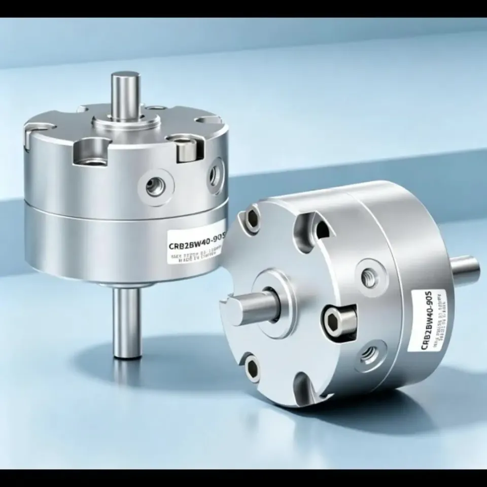 CDRB2BW series vane rotary cylinder - bore 10/15/20/30/40, 90/180/270 degrees, rotary mechanism, magnetic mounting and adjustable rotation angle (1/27)